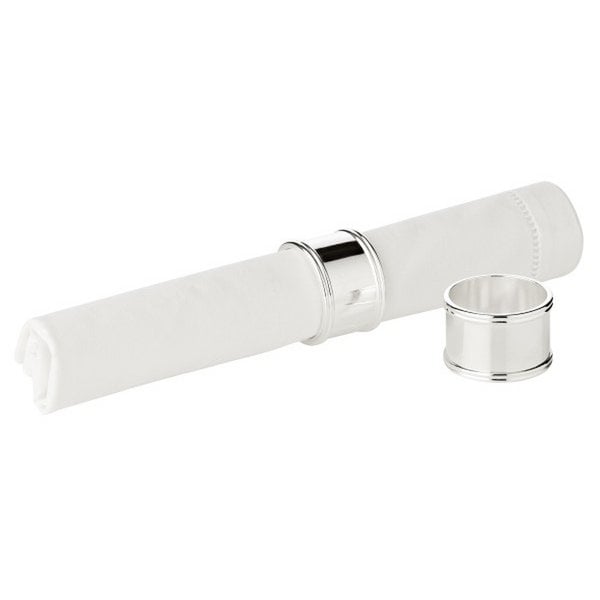 EDZARD 6er Set Serviettenringe Madrid, edel versilbert, Durchmesser 4 cm