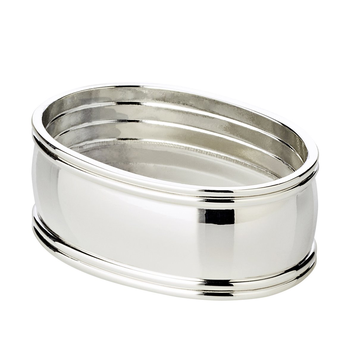 EDZARD 6er Set Serviettenring Faden, edel versilbert, anlaufgeschützt, Länge 6 cm