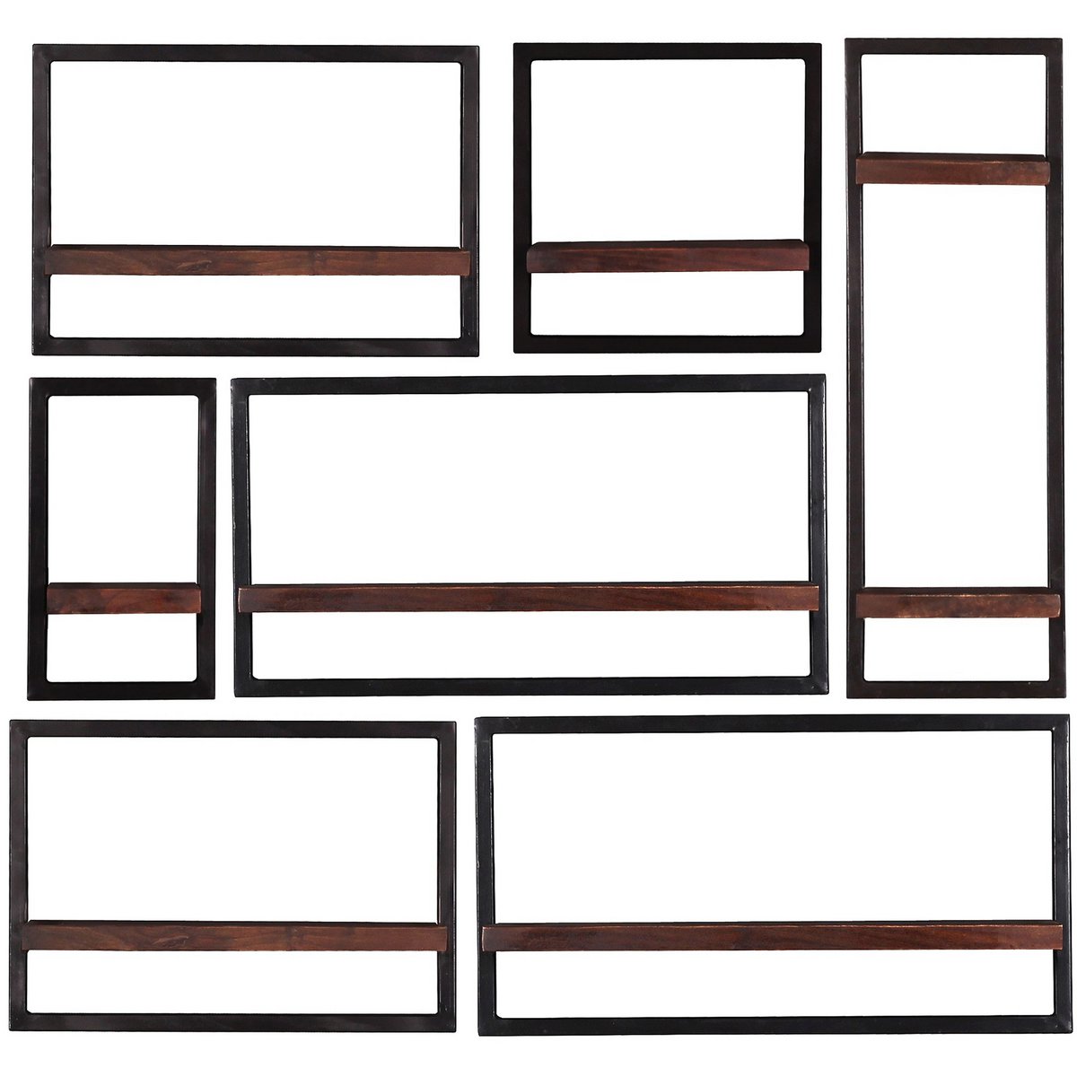 Wandregal-Set, 7-teilig