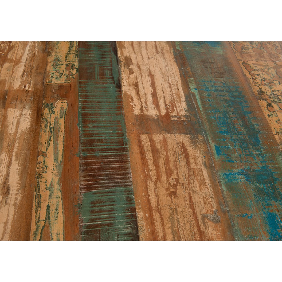 Tisch 200x100 cm, Altholz bunt lackiert