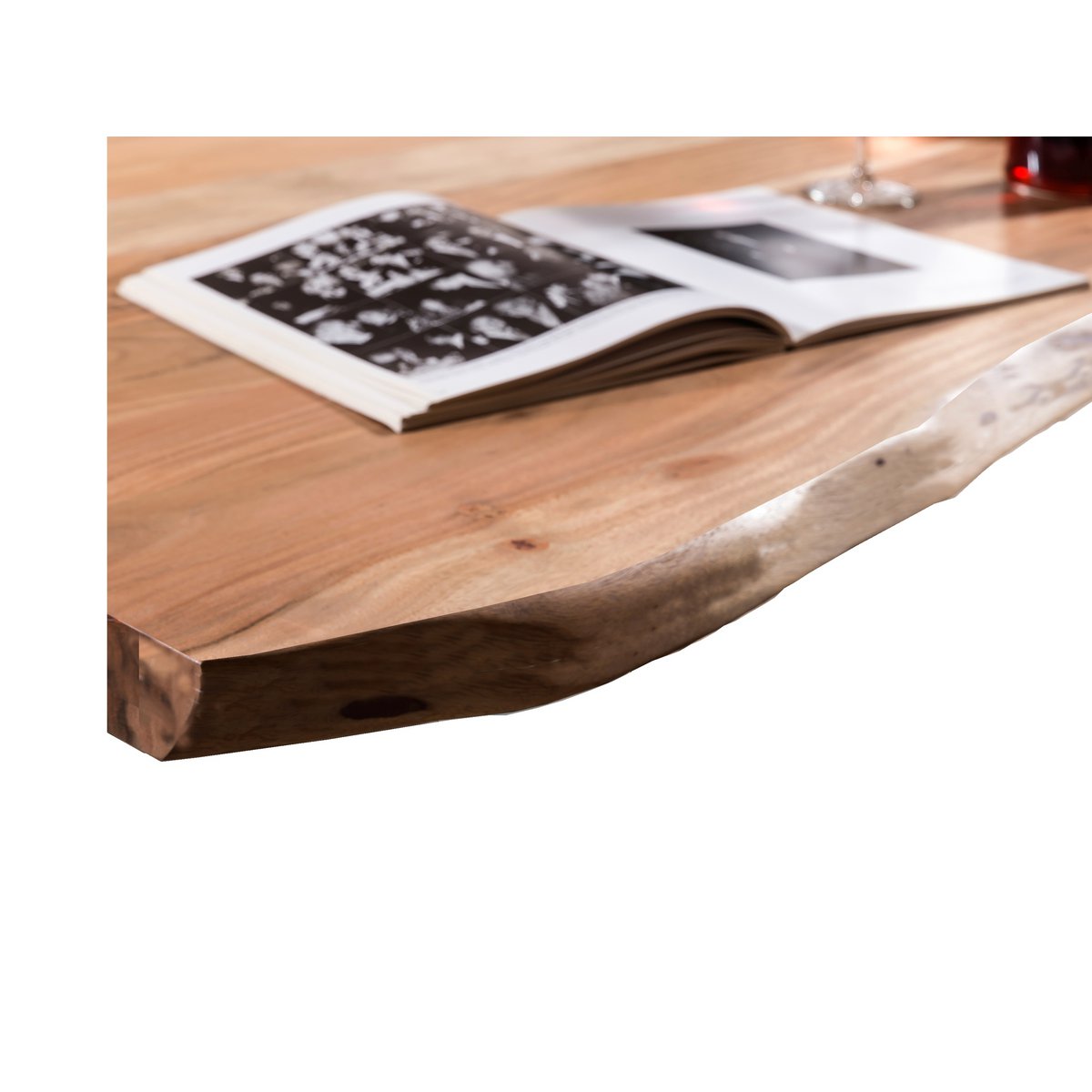 Tisch 220x100 cm, Akazie natur, 56 mm