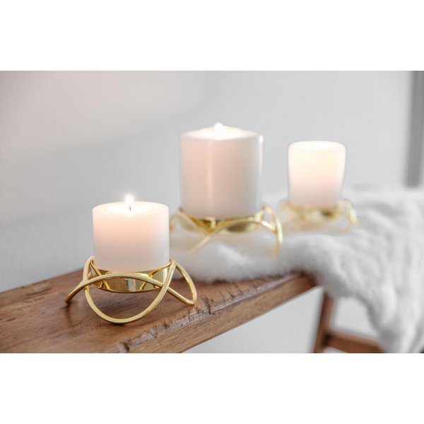 EDZARD 2er Set Kerzenhalter Bastia in gold H 3 cm
