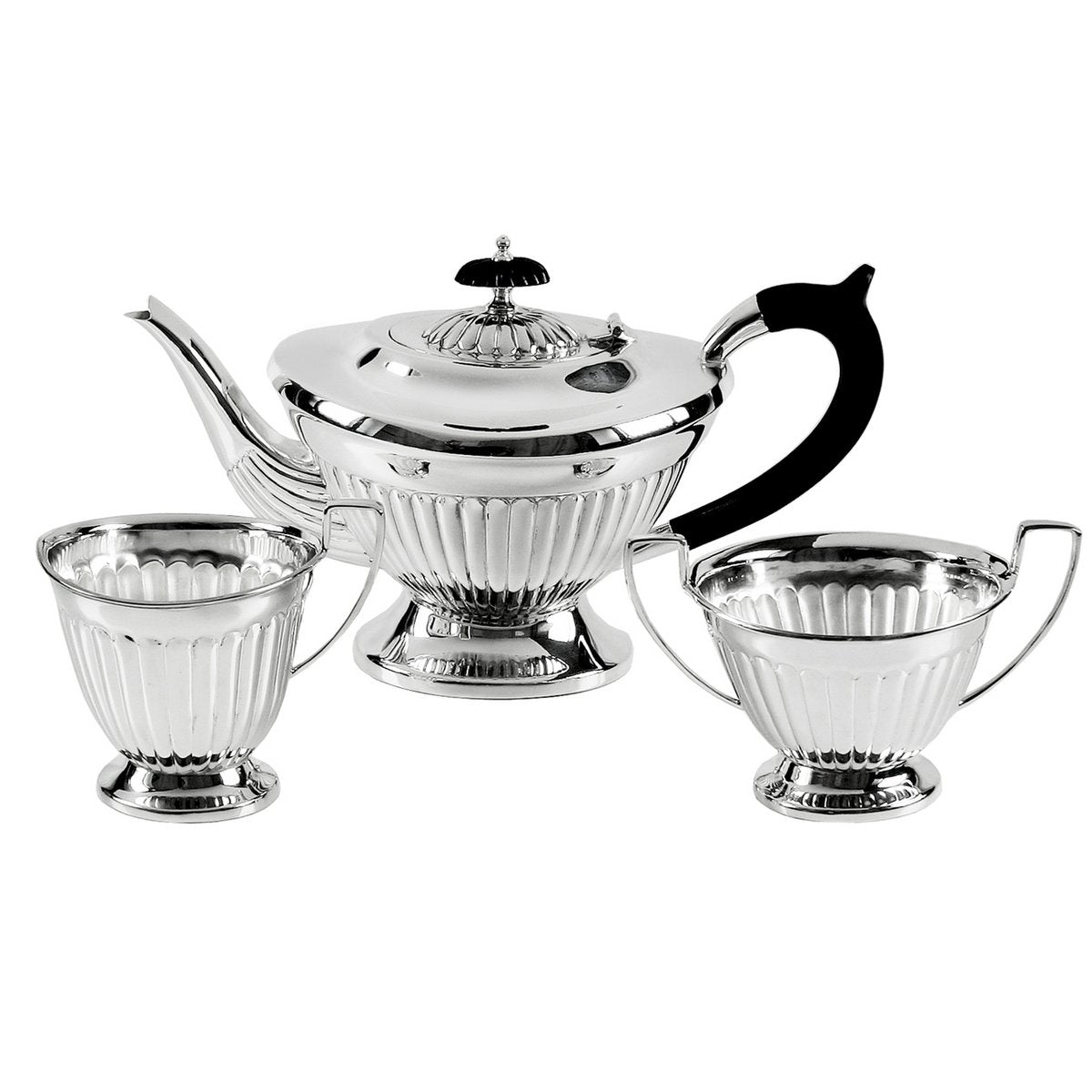 EDZARD Teekanne Queen Anne, schwerversilbert, Länge 28 cm, Breite 14 cm, Höhe 16 cm, Füllmenge 0.9 Liter