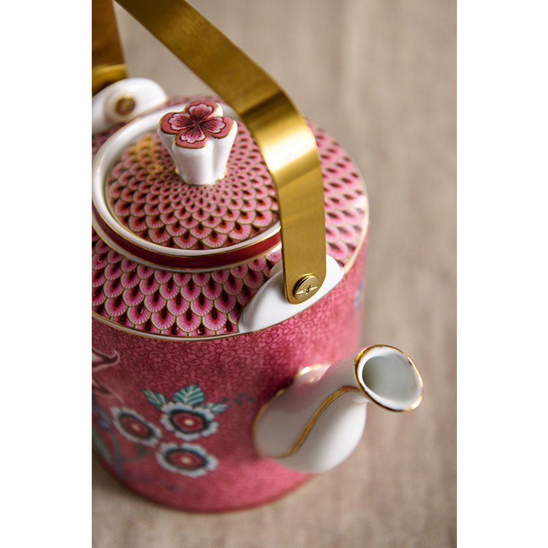 Geschenkset Teekanne Oriental Flower Festival Dark Pink 1 ltr