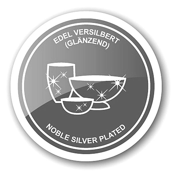 EDZARD 6er Set Serviettenring Faden, edel versilbert, anlaufgeschützt, Länge 6 cm