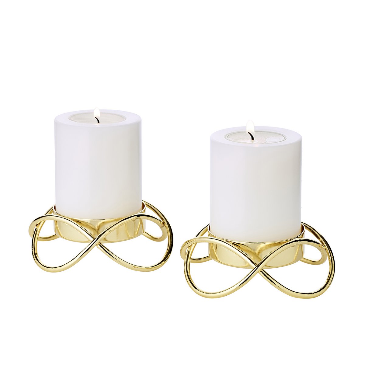 EDZARD 2er Set Kerzenhalter Bastia in gold H 3 cm