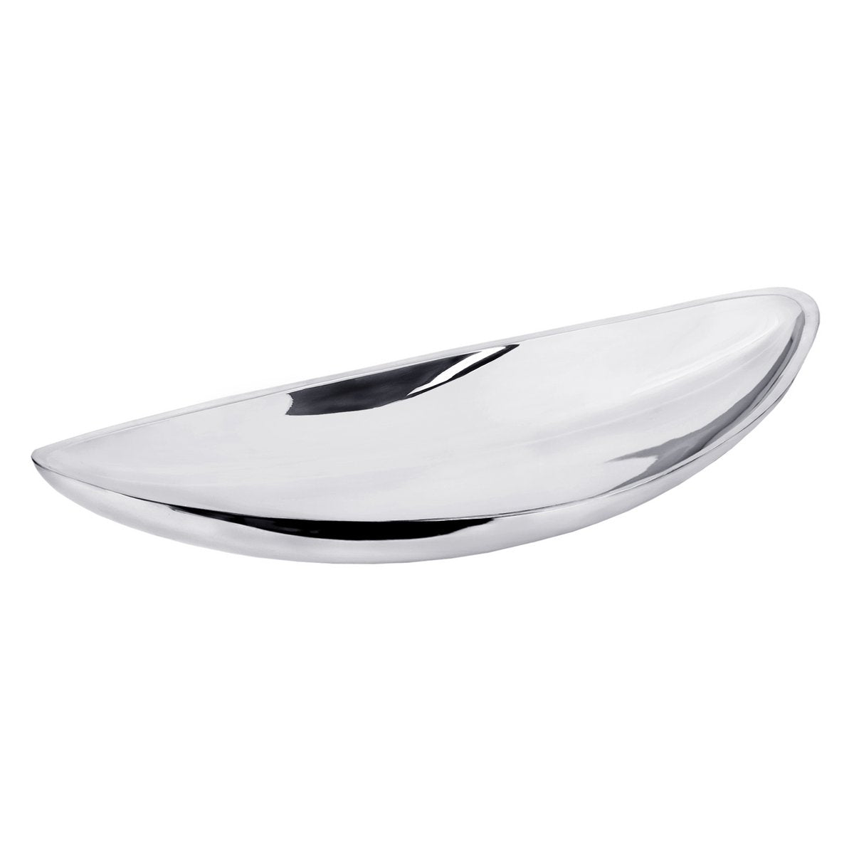 EDZARD Schale Dekoschale Halifax, Edelstahl hochglanzpoliert, Länge 55 cm