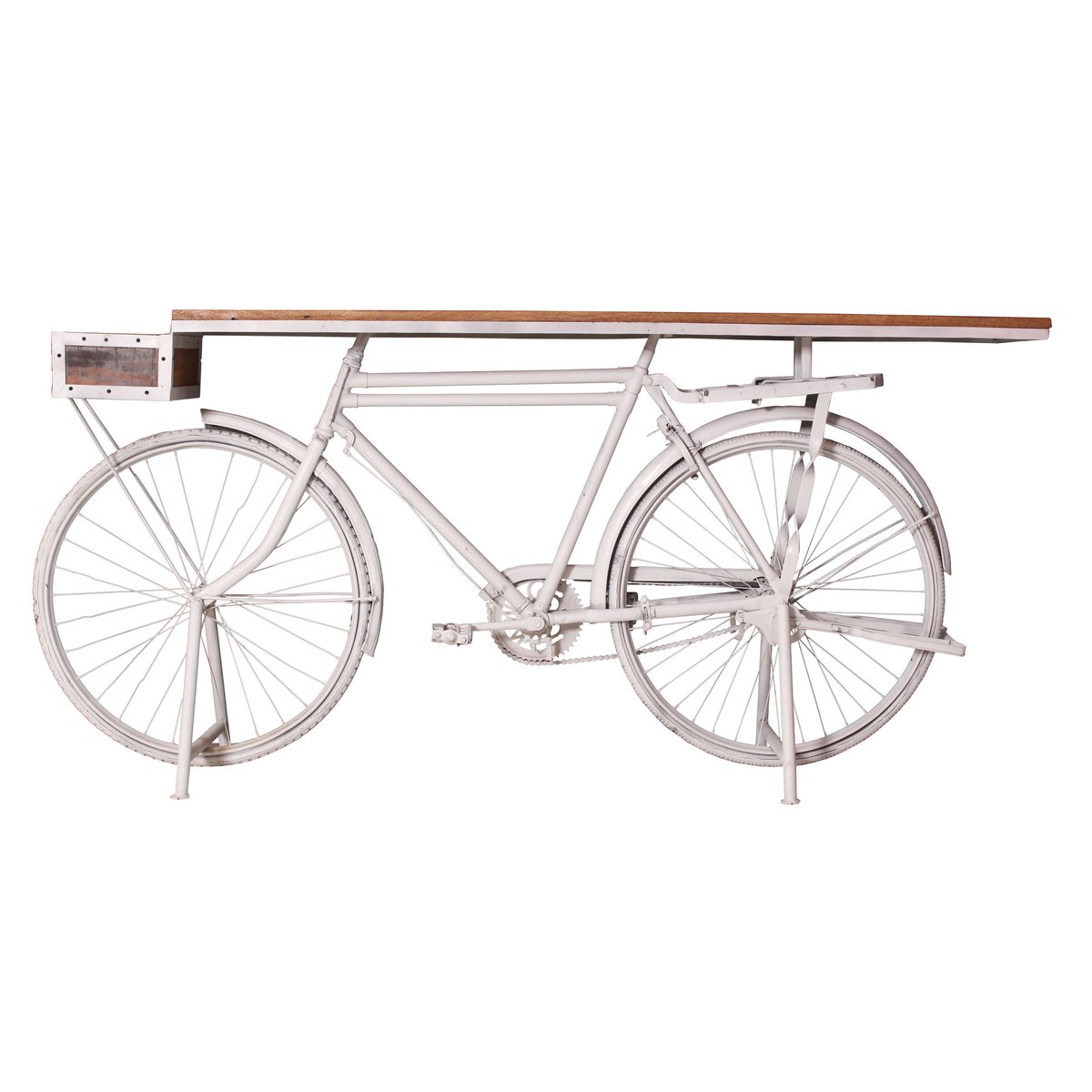 Stehtisch aus recyceltem Fahrrad