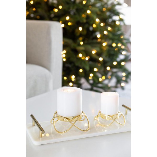 EDZARD 2er Set Kerzenhalter Bastia in gold H 3 cm