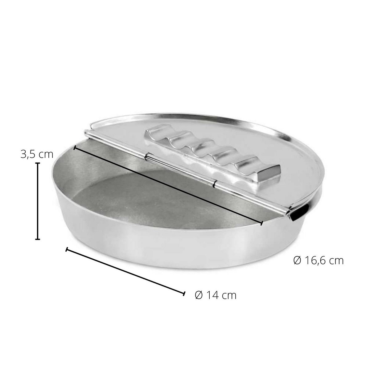EDZARD Klapp-Ascher Aschenbecher Ashburn, schwerversilbert, Durchmesser 16 cm, 4 Ablagemulden