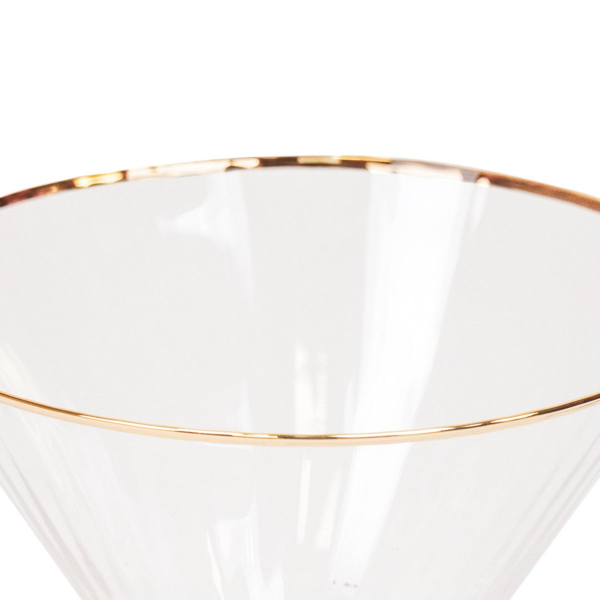 Glaswaren - Martini-Glas - Klar/Gold - S2 - 12x12x18,5cm