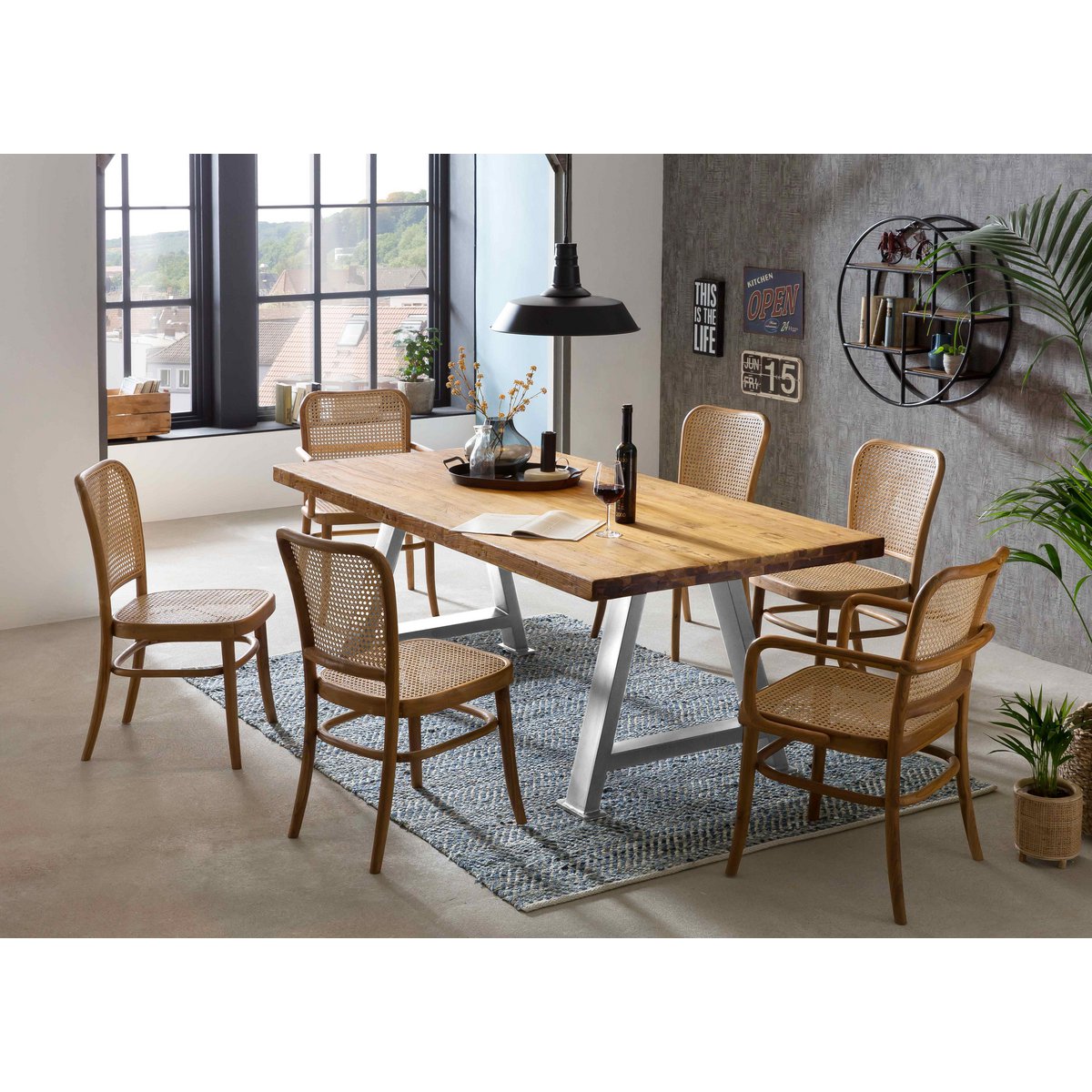Tisch 240x100 cm, recyceltes Teak