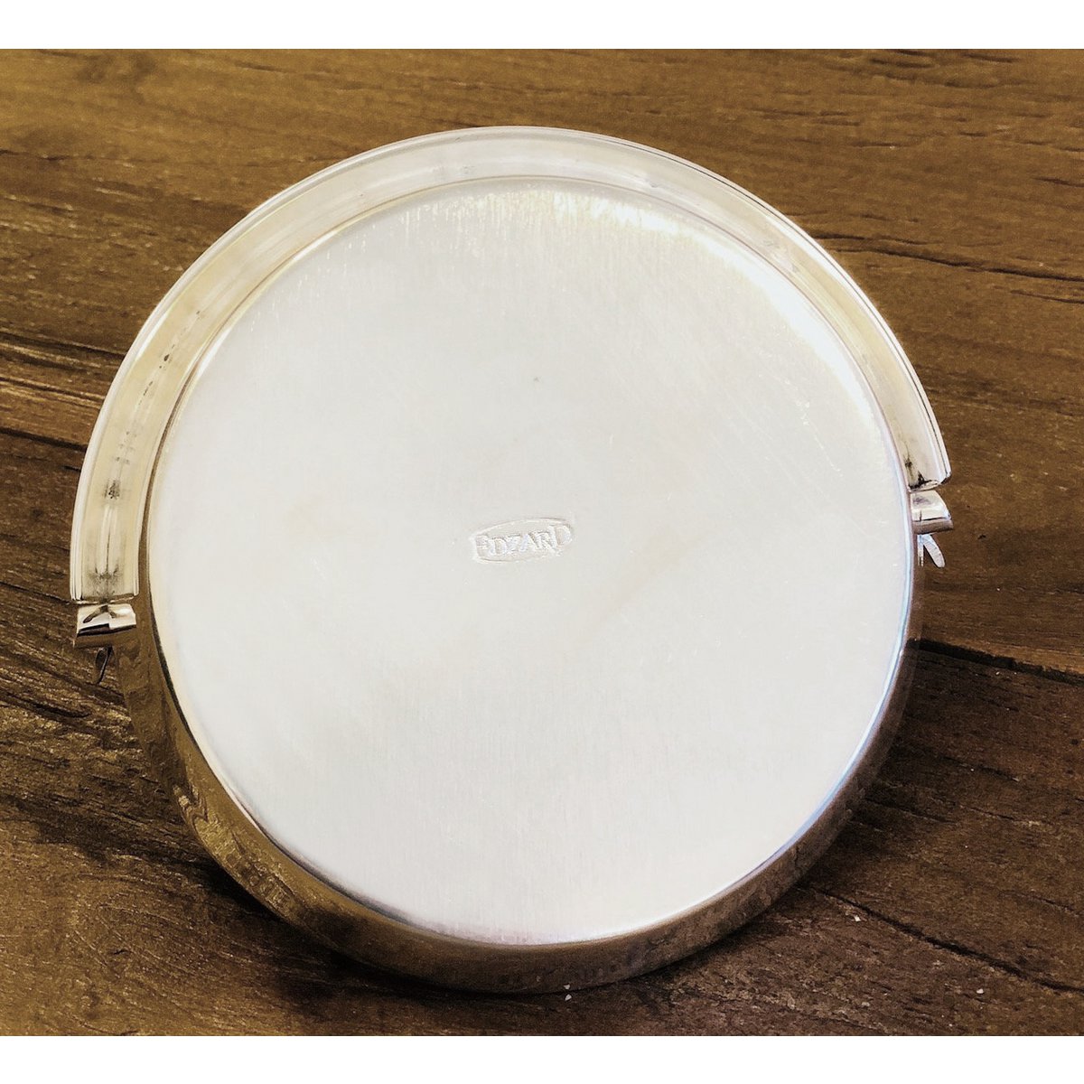 EDZARD Klapp-Ascher Aschenbecher Ashburn, schwerversilbert, Durchmesser 10 cm, 2 Ablagemulden