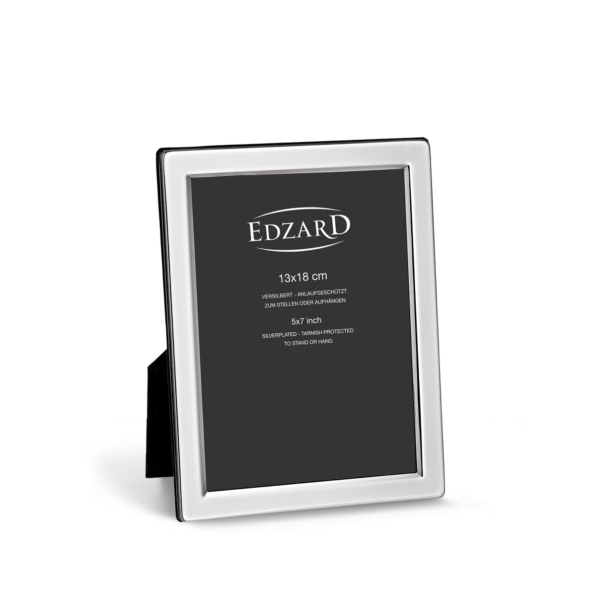 EDZARD 2er Set Fotorahmen Salerno für Foto 13 x 18 cm, edel versilbert, anlaufgeschützt