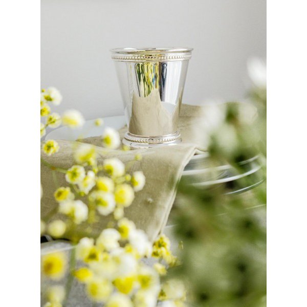 EDZARD Vase Dekovase Bechervase Perla, schwerversilbert, Höhe 11 cm, Durchmesser 9 cm, Füllmenge 300 ml