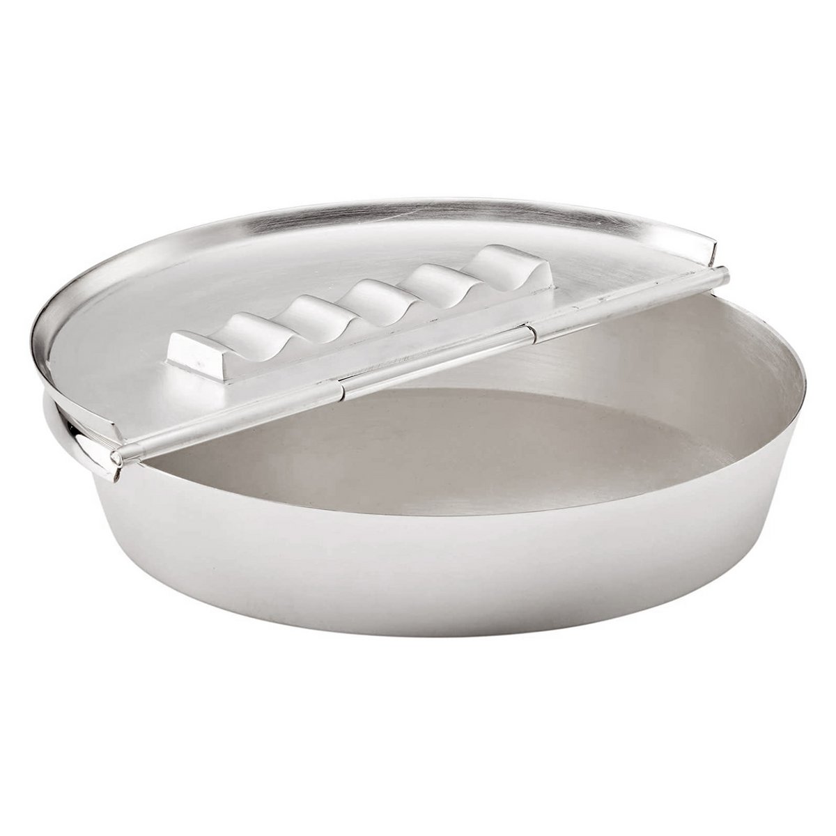 EDZARD Klapp-Ascher Aschenbecher Ashburn, schwerversilbert, Durchmesser 16 cm, 4 Ablagemulden