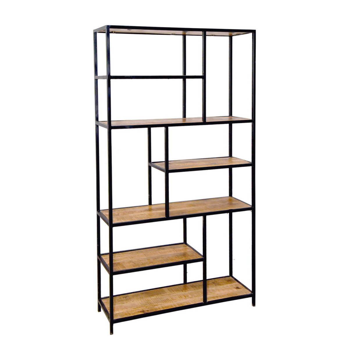 Bücherregal Stand Regal Bücherbord 100 x 193 x 36 cm Liverpool Metall-Gestell schwarz matt