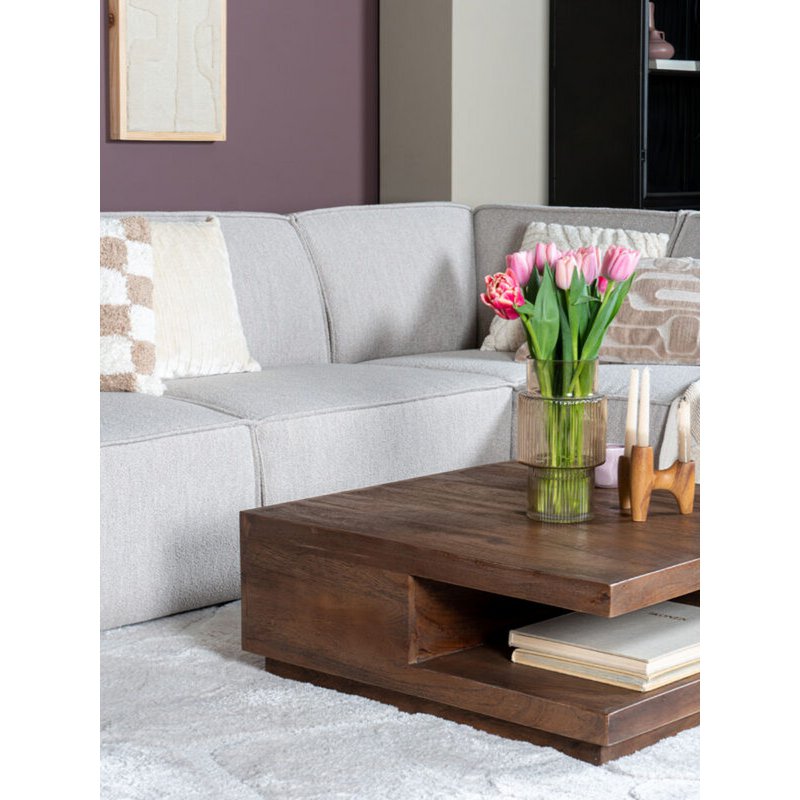 Couchtisch Bram – Espresso Mangoholz – 80 x 80 cm