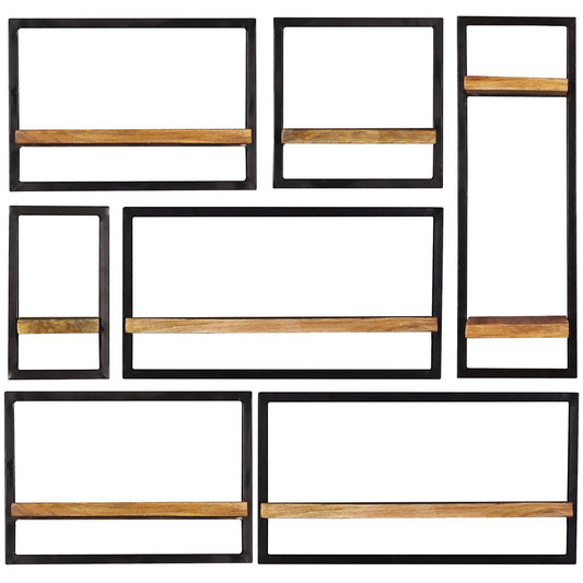 Wandregal-Set, 7-teilig