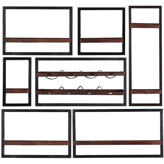 Wandregal-Set, 7-teilig
