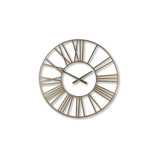 Wanduhr Roman - ø80x5x80 - Gold - Eisen