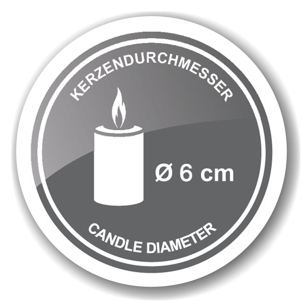 EDZARD Adventskranz Bernd, Durchmesser 29 cm, Aluminium vernickelt silberfarben, für Kerzen ø 6 cm