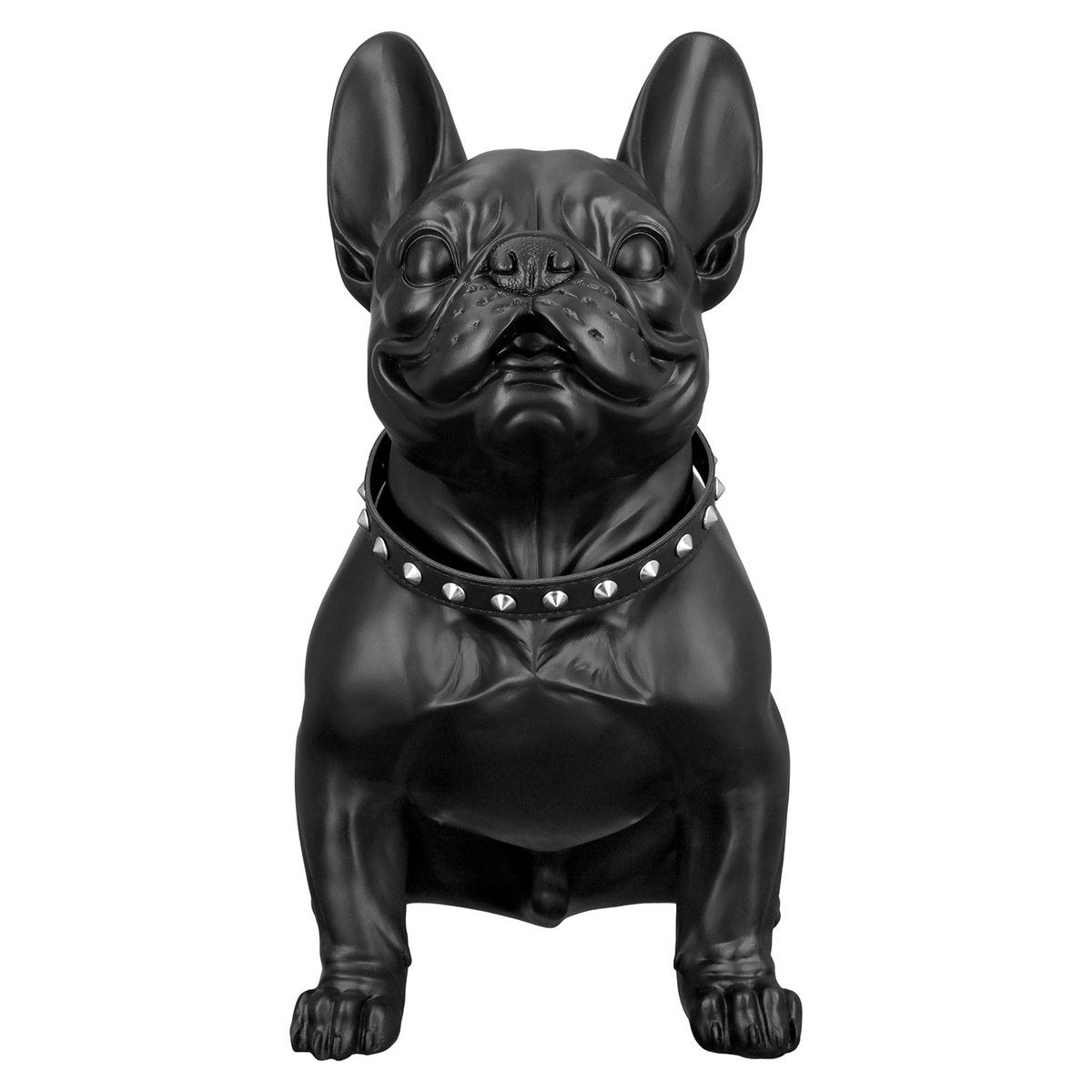 Poly Figur "Bulldog" schwarz matt H.42,5cm