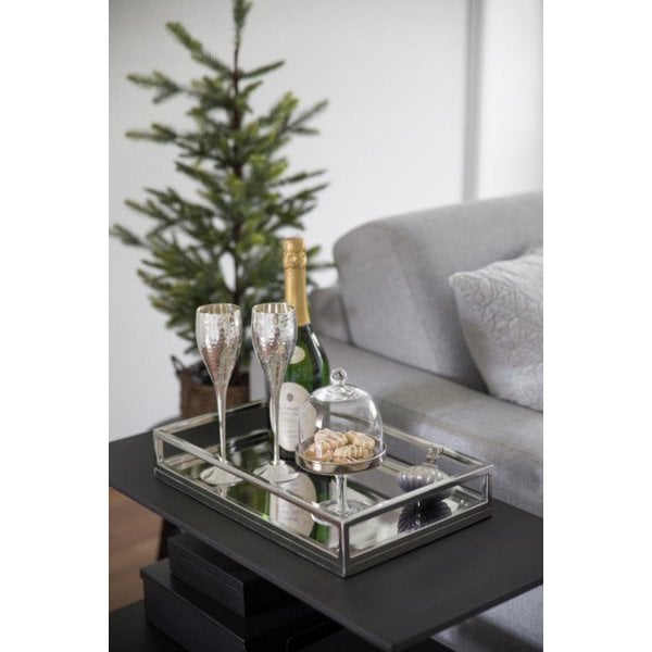 EDZARD Bonboniere Glasdose Candy Bar auf Fuß Leos, mundgeblasenes Kristallglas mit Platinrand, Höhe 20 cm