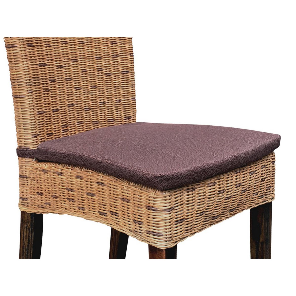 Esszimmer Stühle 6er Set Rattanstühle Wintergarten Korbstühle Cardine cabana Sitzkissen braun