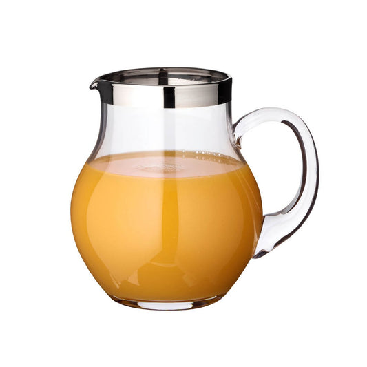 EDZARD Krug Olivia, mundgeblasenes Kristallglas mit Platinrand, Höhe 16 cm, Füllmenge 1,0 Liter