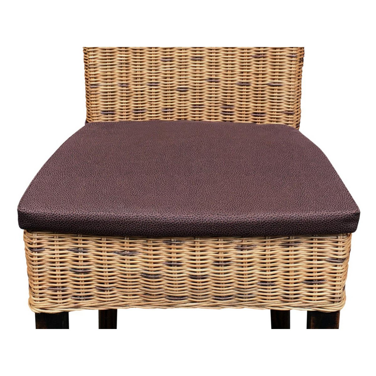 Esszimmer Stühle Rattanstühle Wintergarten Cardine 4 Stück cabana mit/ohne Sitzkissen braun