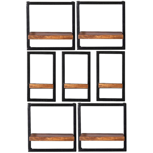 Wandregal-Set, 7-teilig
