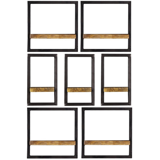 Wandregal-Set, 7-teilig