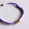 Satinarmband mit Ringen – Flieder/Gold