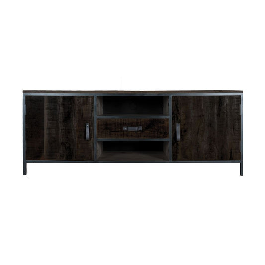 TV-Sideboard Luuk Schwarzes Mangoholz 160 cm