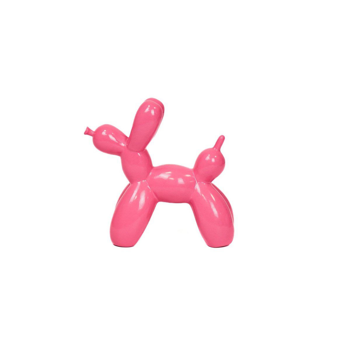 Ornament - Ballonhund - Keramik - Rosa - 19x18,5x8,5cm