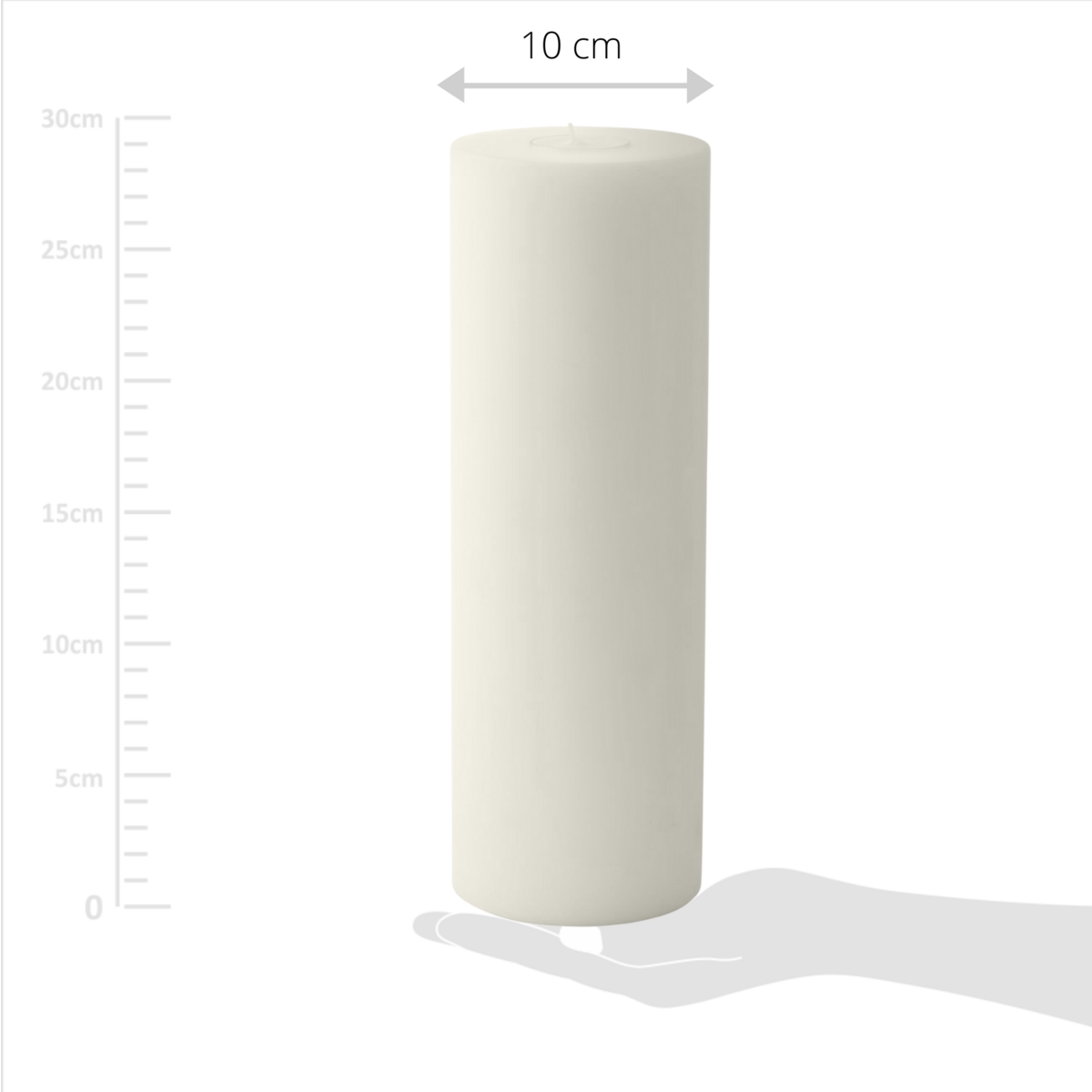 EDZARD Teelichthalter Dauerkerze Cornelius für Maxi-Teelicht, Höhe 30 cm, ø 10 cm, hitzebeständig 90 Grad