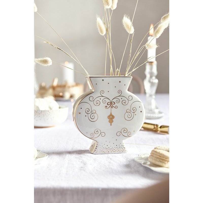 Flache Vase Royal Winter White 16,5cm