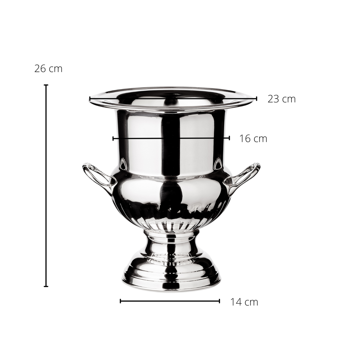 EDZARD Flaschenkühler Queen Anne, mit Griffen, schwerversilbert, Höhe 26 cm, Durchmesser 23 cm