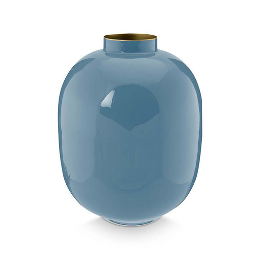 Vase Metall Blau 32cm