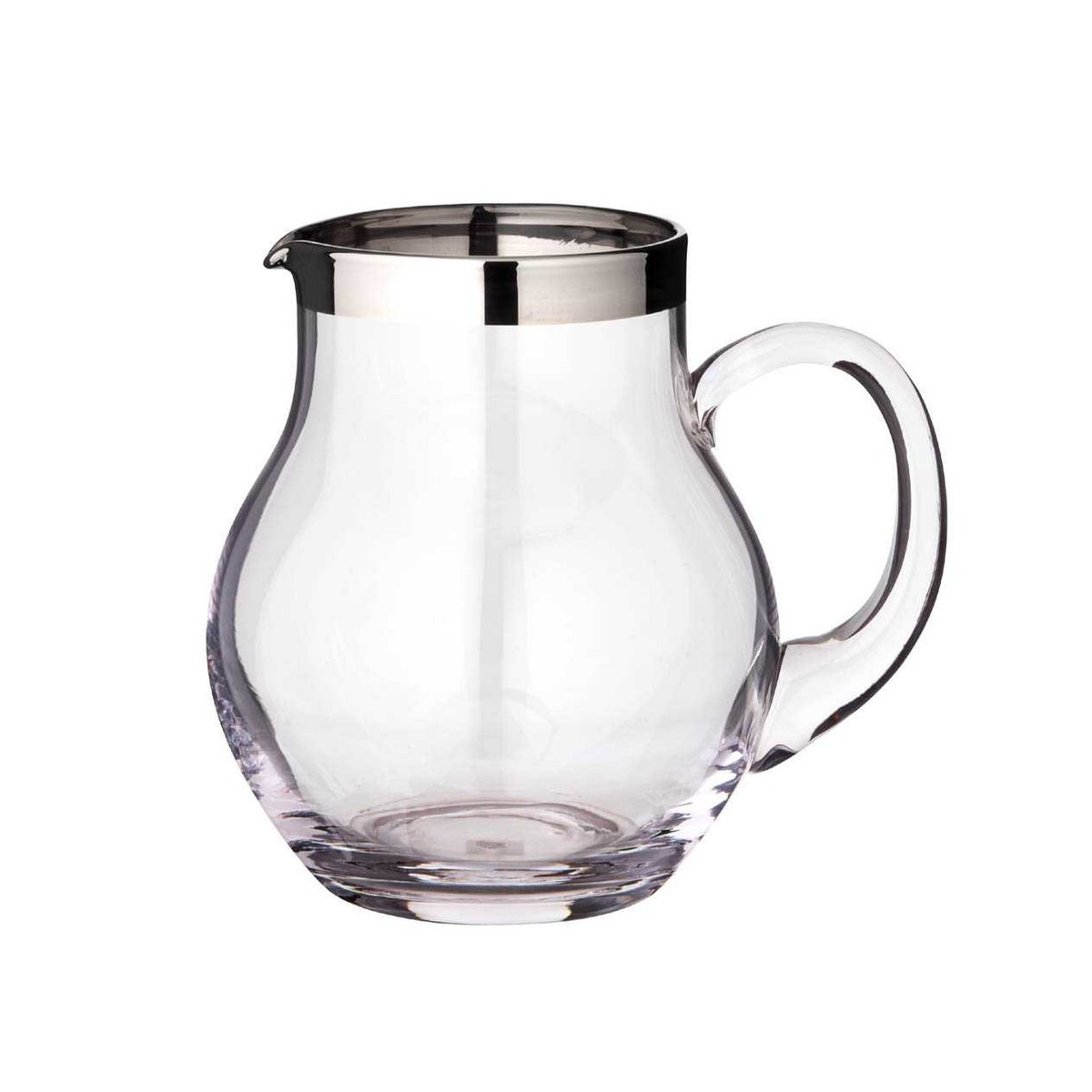 EDZARD Krug Olivia, mundgeblasenes Kristallglas mit Platinrand, Höhe 16 cm, Füllmenge 1,0 Liter