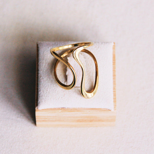 Statement-Retro-Ring – Gold