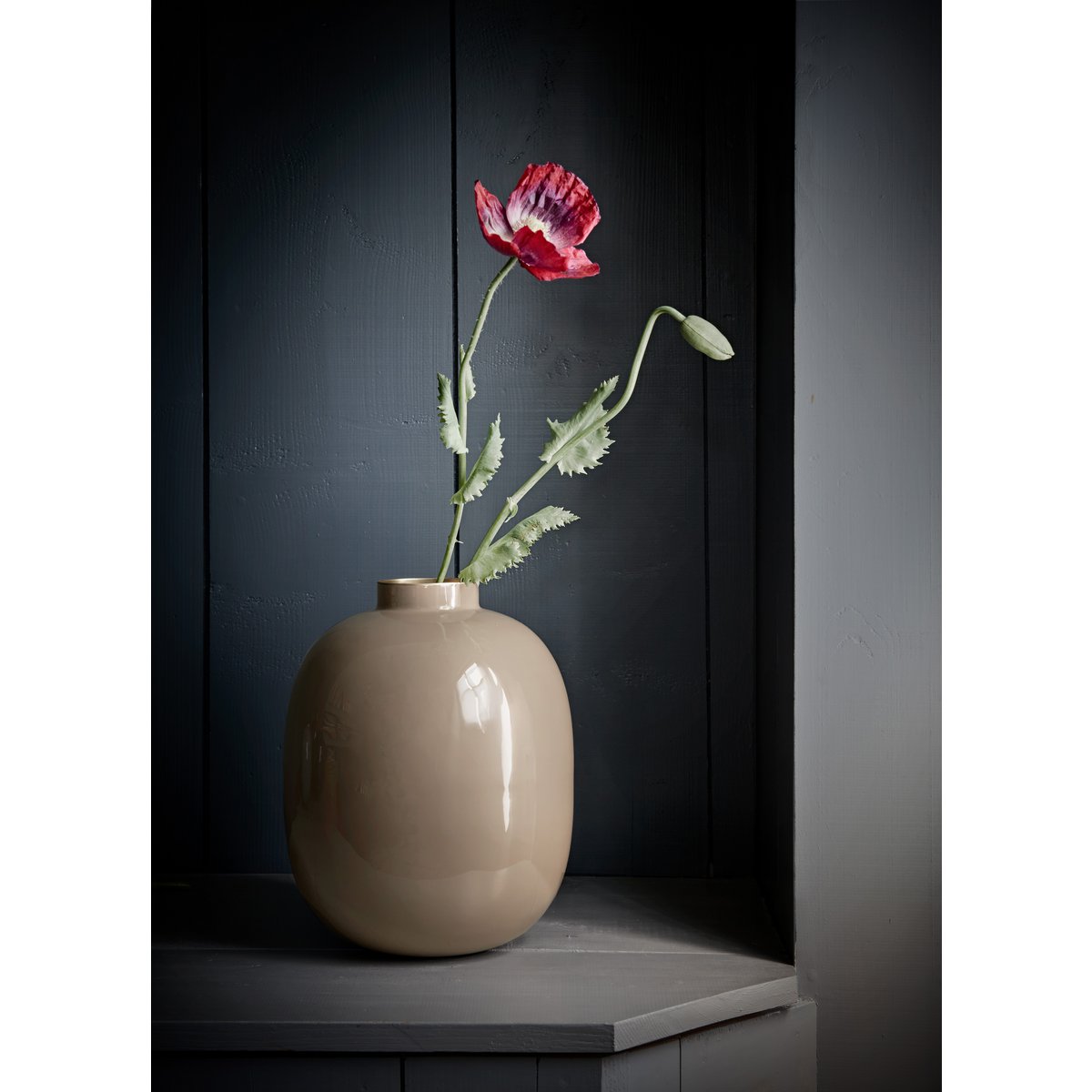 Vase Metall Khaki 32cm