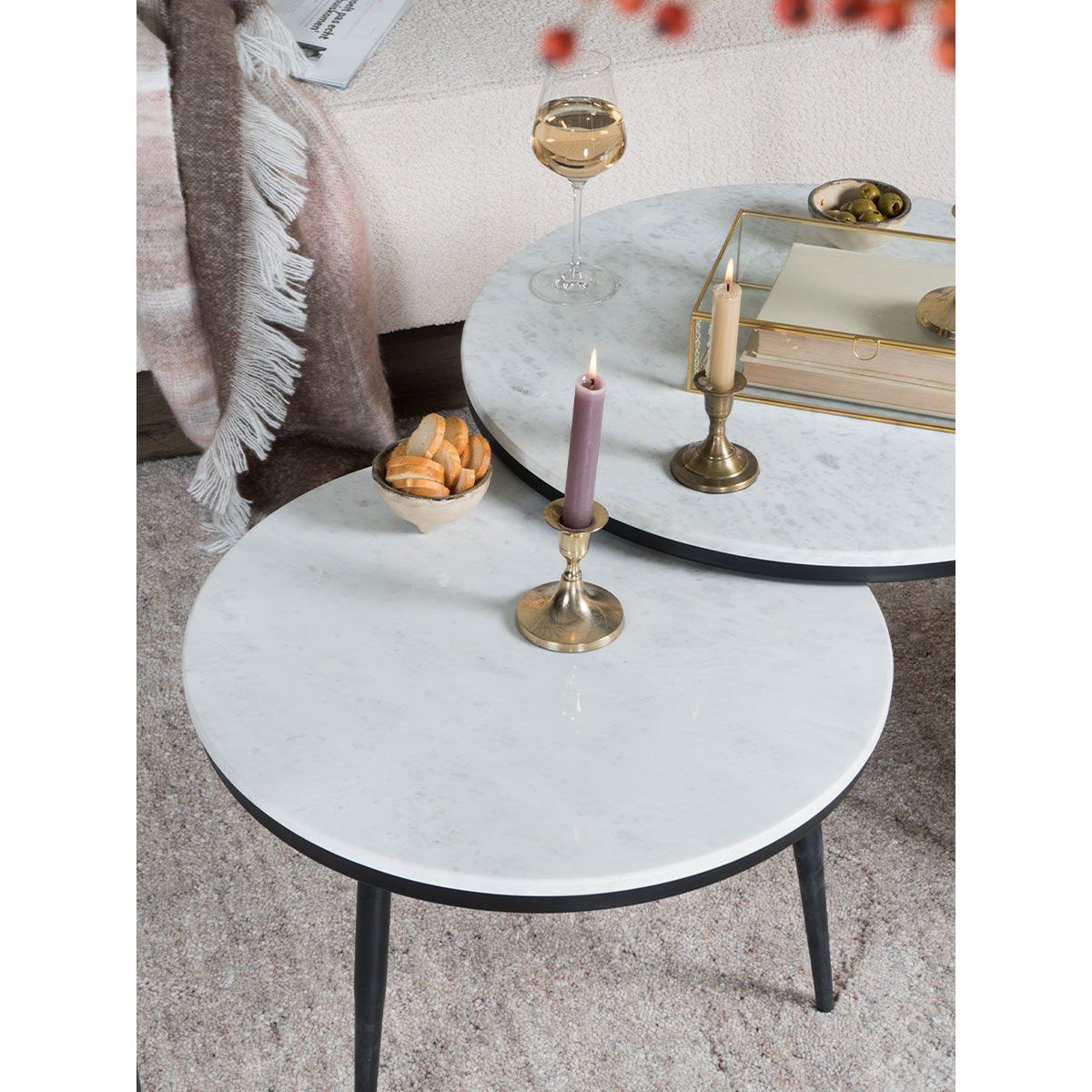 Couchtisch Melle - Marmor - 65 cm