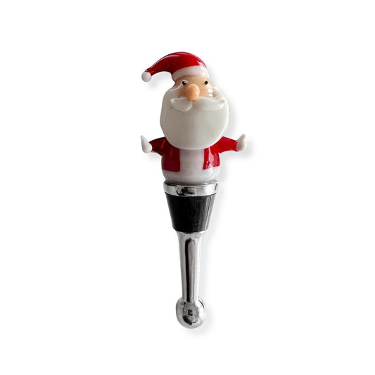 Flaschenverschluss Santa (H 11 cm ), handgefertigt aus Muranoglas