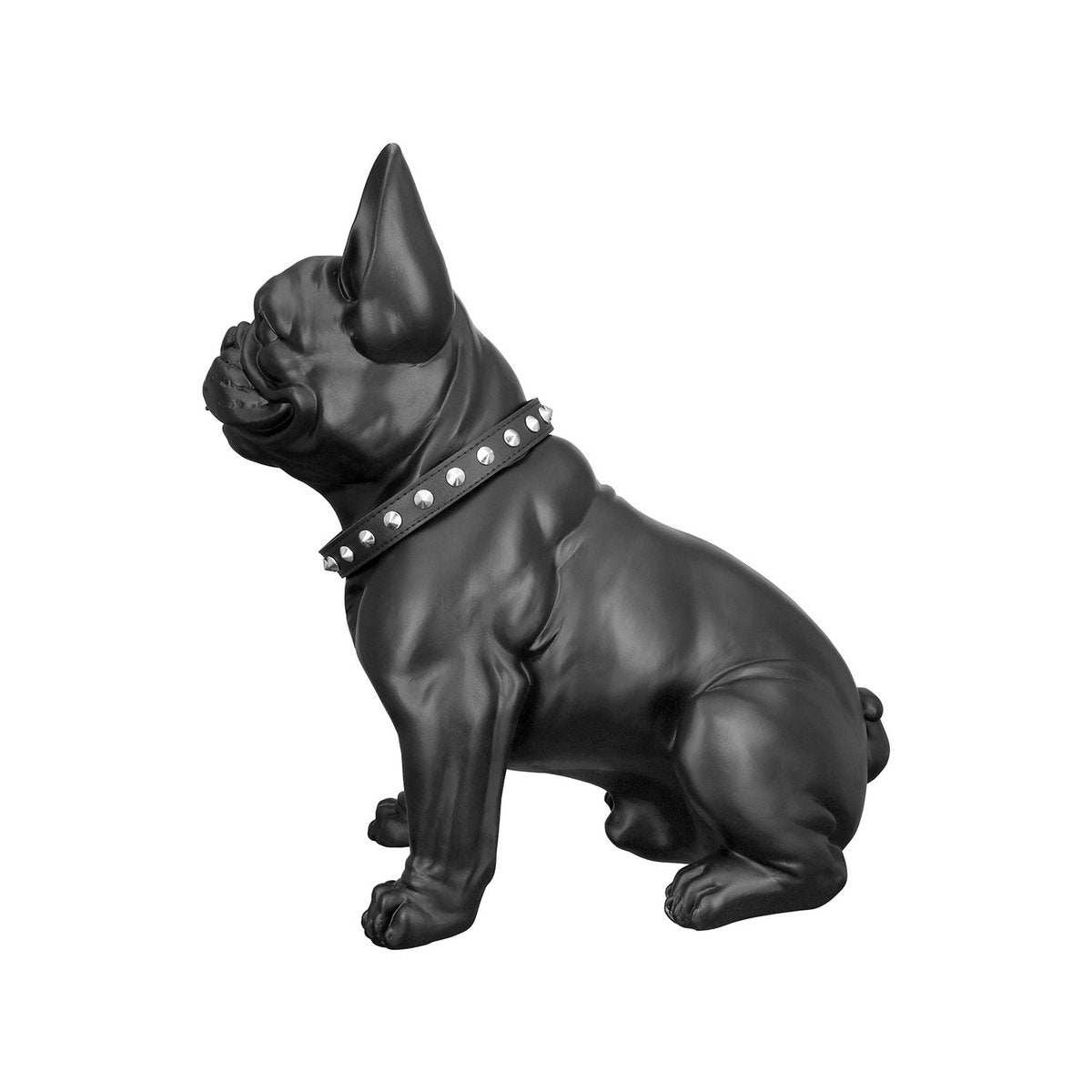 Poly Figur "Bulldog" schwarz matt H.42,5cm