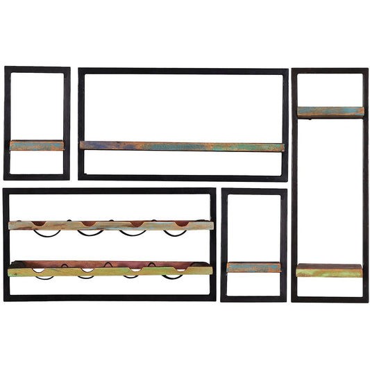 Wandregal-Set, 5-teilig