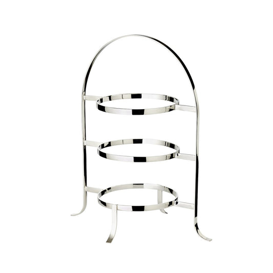 EDZARD Tellerhalter Etagere Sina, edel versilbert, Höhe 42 cm, für 3 Teller Durchmesser 20 bis 28 cm