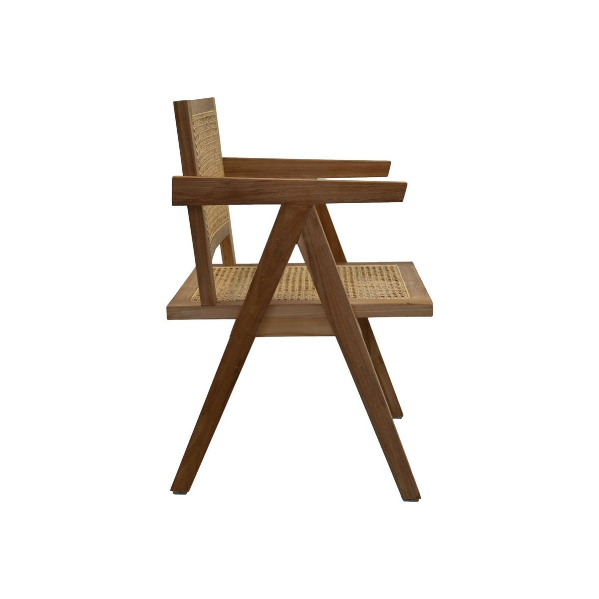 Esszimmerstuhl - 56x52x83 - Natur - Teak/Rotan