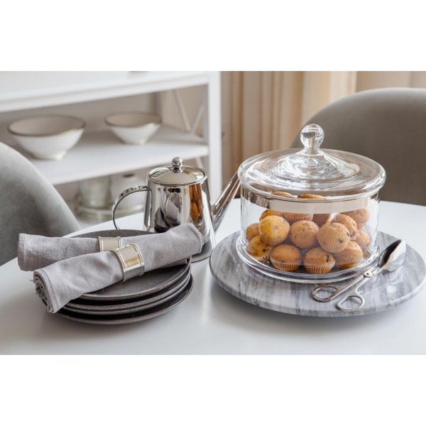EDZARD 6er Set Serviettenringe Madrid, edel versilbert, Durchmesser 4 cm